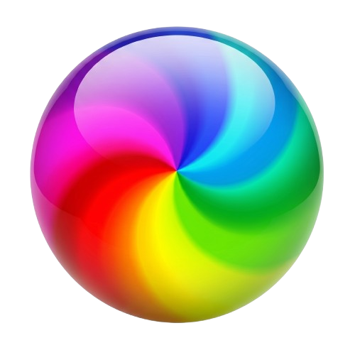 Farbiges, facettiertes Artem-Signet